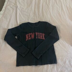 Brandy Melville Black and Red Kids Long Sleeve Shirt